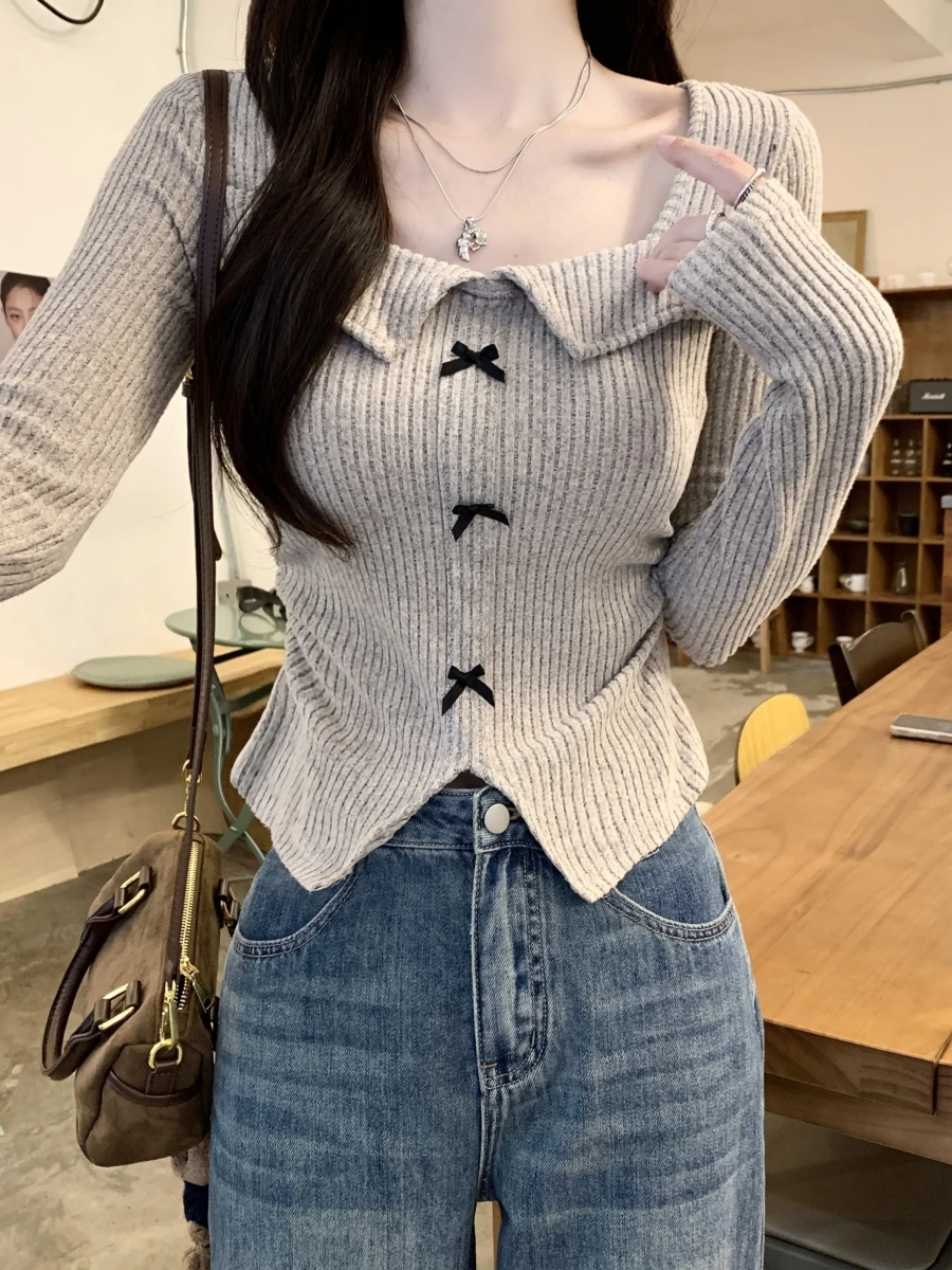 Нижняя рубашка с длинными рукавами. Женская внутренняя одежда. Осень и зима 2024.