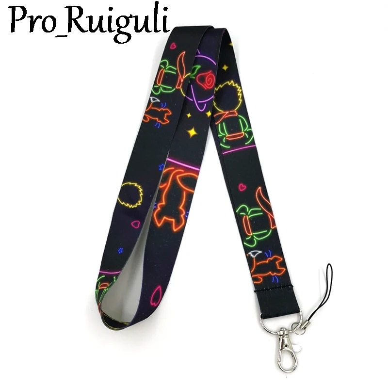 

«Маленький принц», одежда с героями мультфильмов шейный ремешок брелок мобильный телефон держатель значка веревка цепочка для ключей, коль...