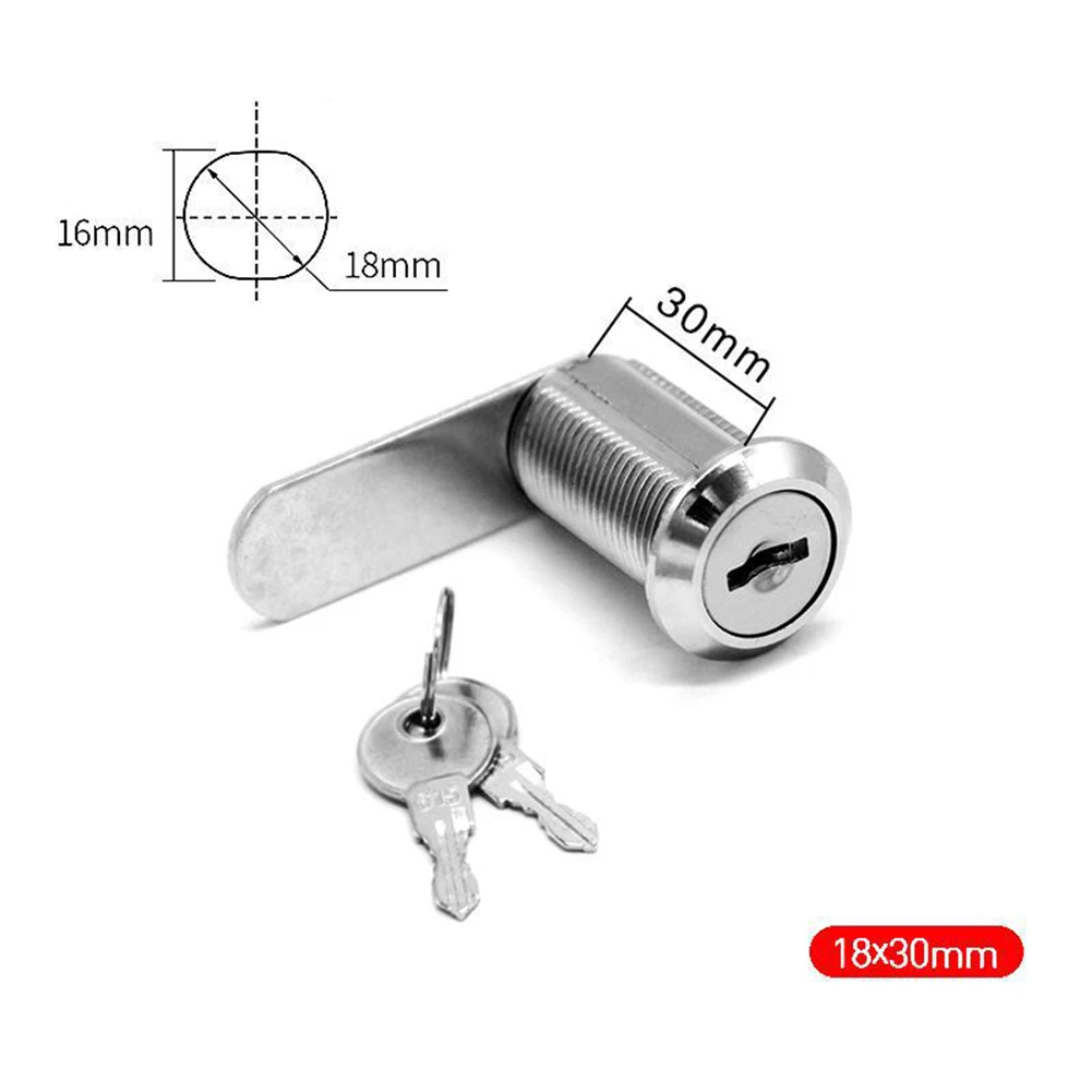 

16/20/25/30mm Lock Door Barrel Drawer Cabinet Mail Box Locker Cupboard 2 Key Zinc Alloy Switch Locks Home Security
