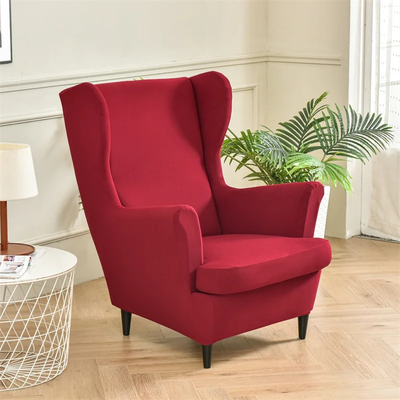 

Elastic Wing Chair Cover Stretch Polyester Armchair Covers Modern Removable Sofa Ottoman Slipcover Furniture Protector Covers