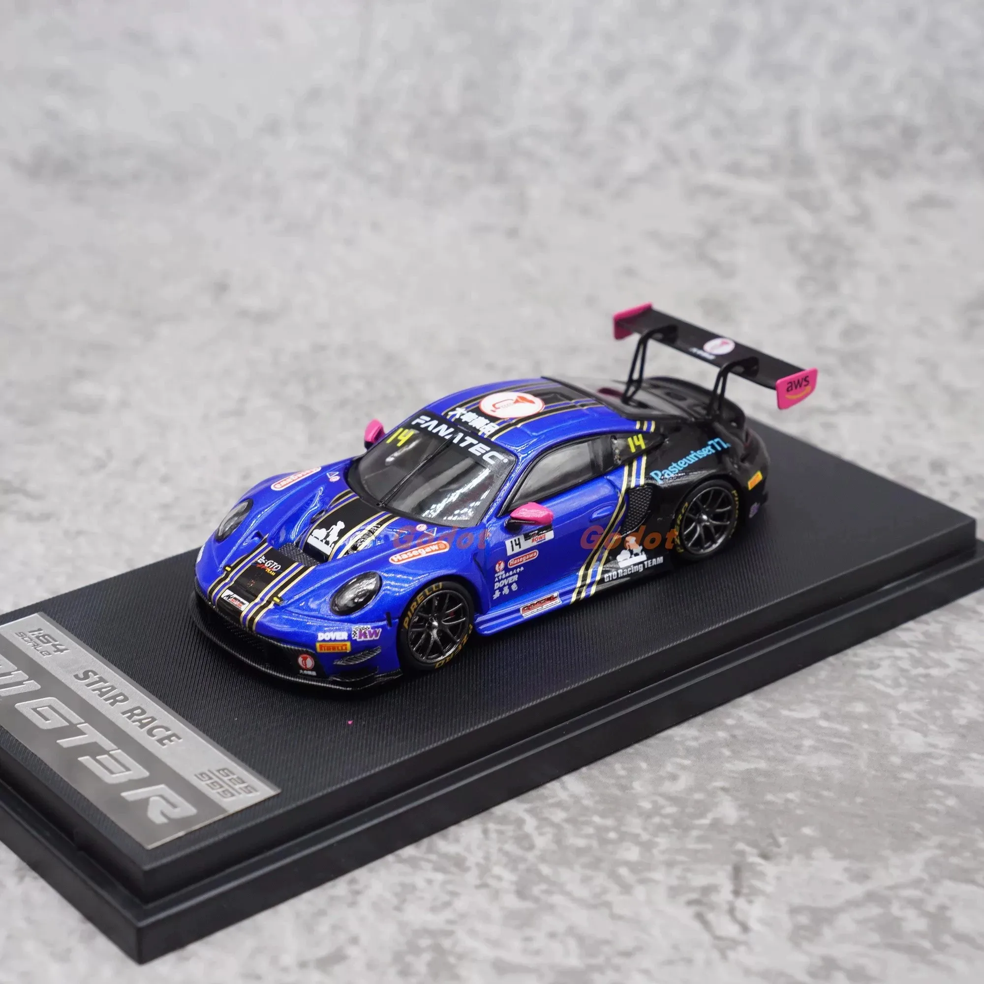 Фото Star Race SR 1:64 Porsche 911 GT3 темно-синий # 14 литых моделей автомобилей, статическая коллекция, украшение для рабочего стола, идеальный подарок для мальчиков №2