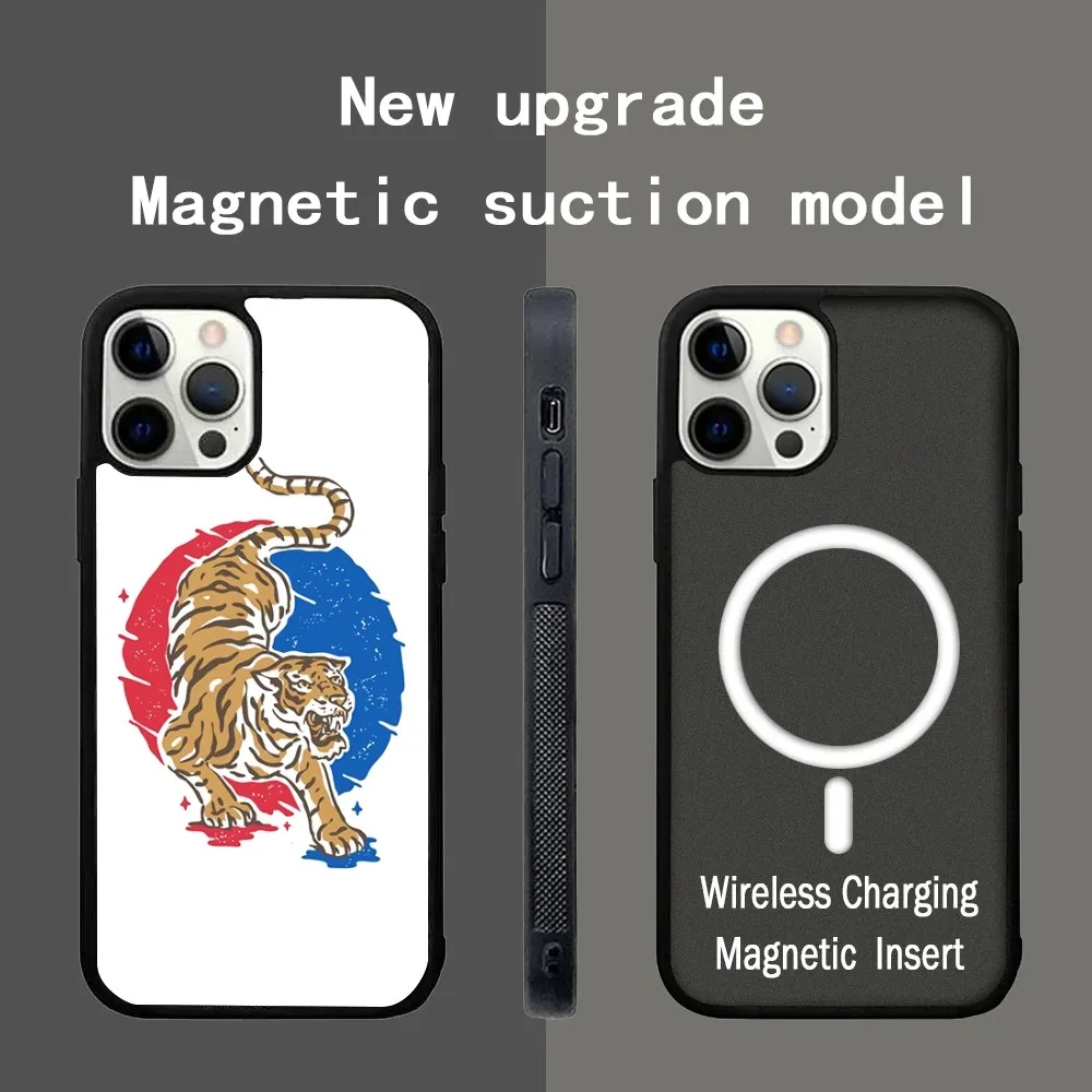 Чехол для телефона Taegeuk TIger с иллюстрацией IPhone 15 14 13 Pro Max 11 12 Mini Alex Mirror Magsafe чехол