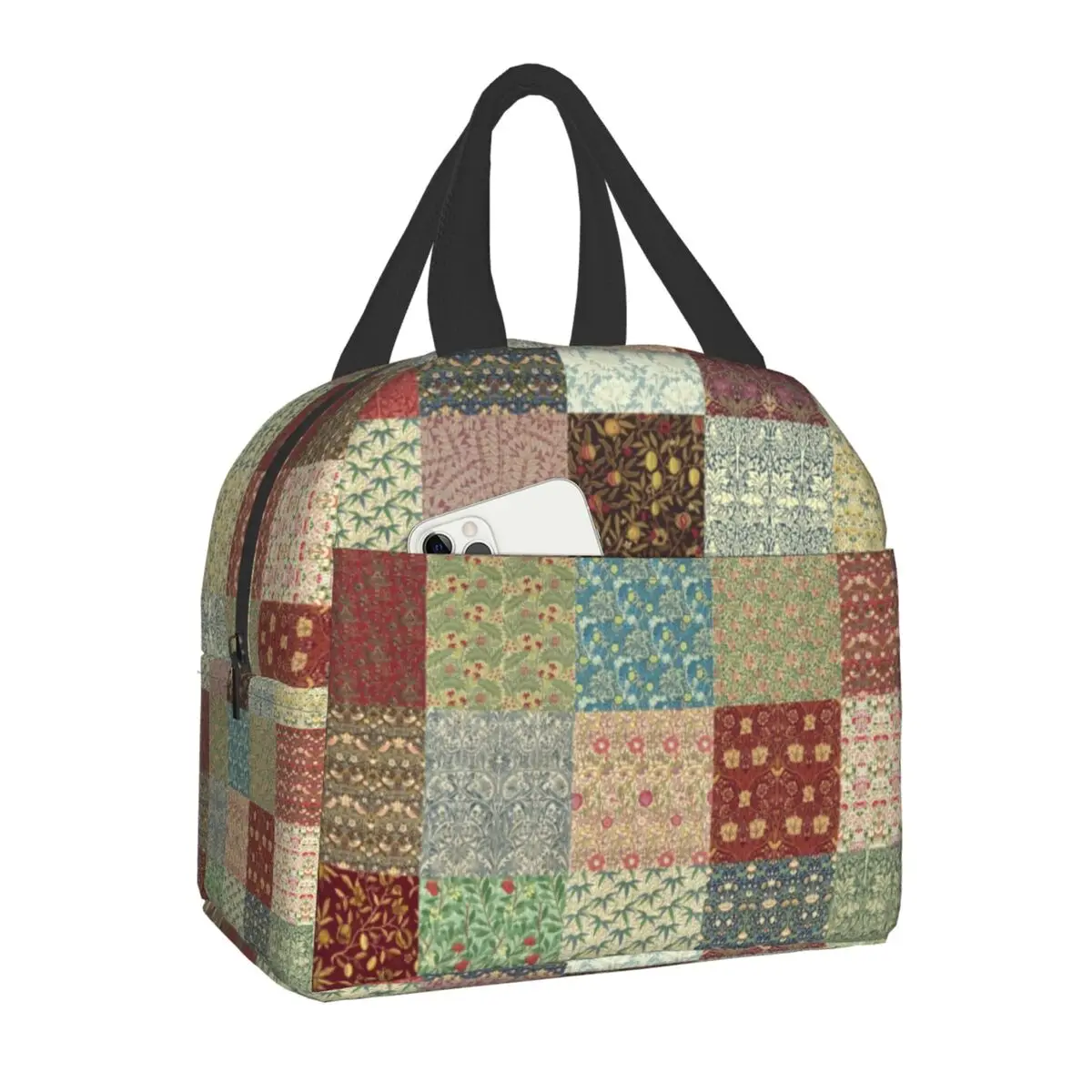 

William Morris Floral Flowers Art Thermal Insulated Lunch Bag Portable Lunch Box for Women Kids Multifunction Picnic Food Bags