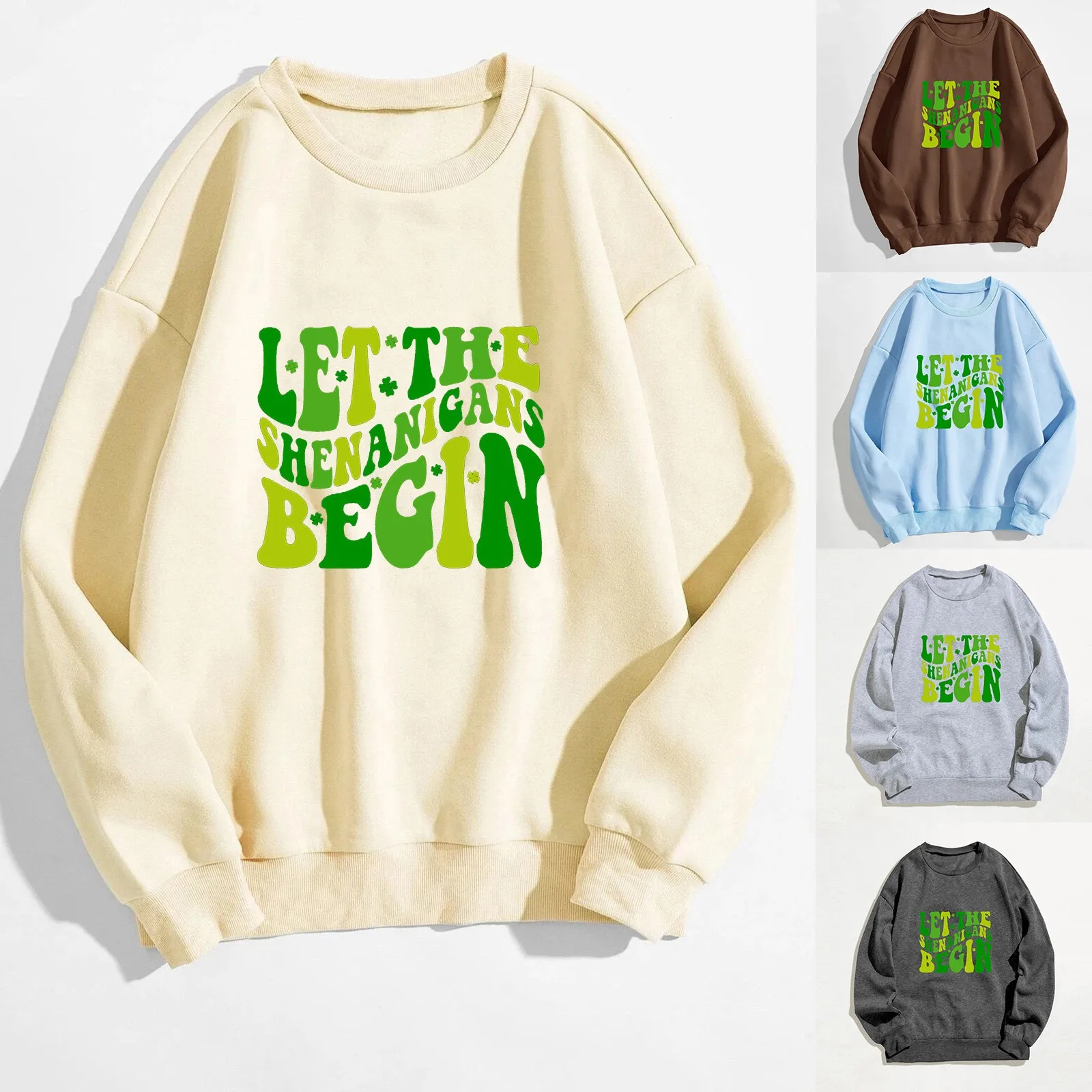 

Женская Повседневная флисовая толстовка с длинным рукавом и вырезом лодочкой St Patricks Day, флисовая куртка на молнии