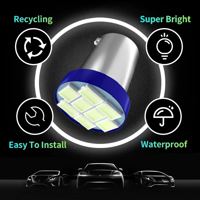 10 шт. BA9S 44 47 T11 T4W Bayonet AC 6V 1206 3020 8SMD