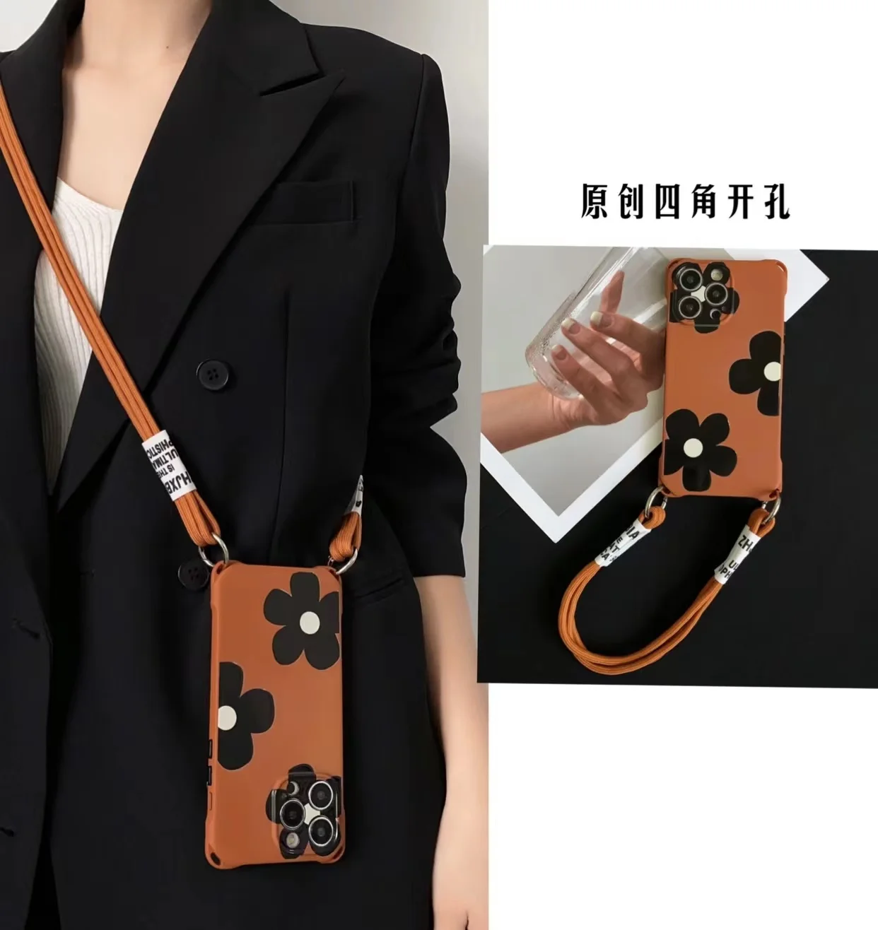 

Small Hanging Rope of Cross-body Mobile Phone Case For iPhone13 14 11 12 Pro Max XR XS X 7 8 Plus SE Mini Full Protection Cove