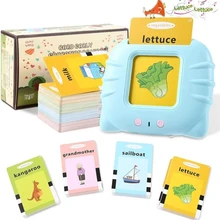 Educational Learning Talking Flash Cards Kindergarten Kids English Language Electronic Audio Book Learn English Words Toys