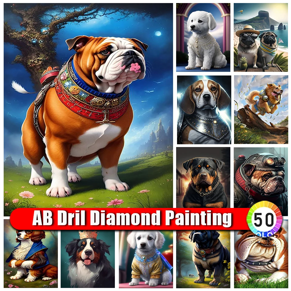 

Zipper Bag Ab Diamond Painting Cartoon Dog 5d Full Rhinestone Diamond Embroidery Animal Mosaic Cross Stitch Kit Home Decoration