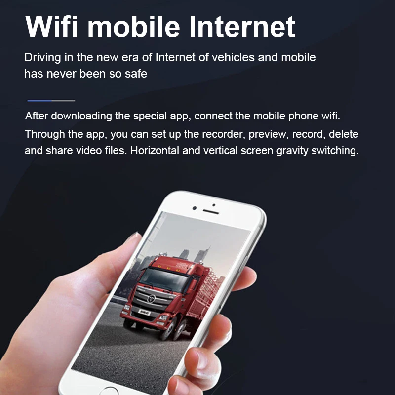 

Видеорегистратор автомобильный, Wi-Fi, 1080P, с G-датчиком