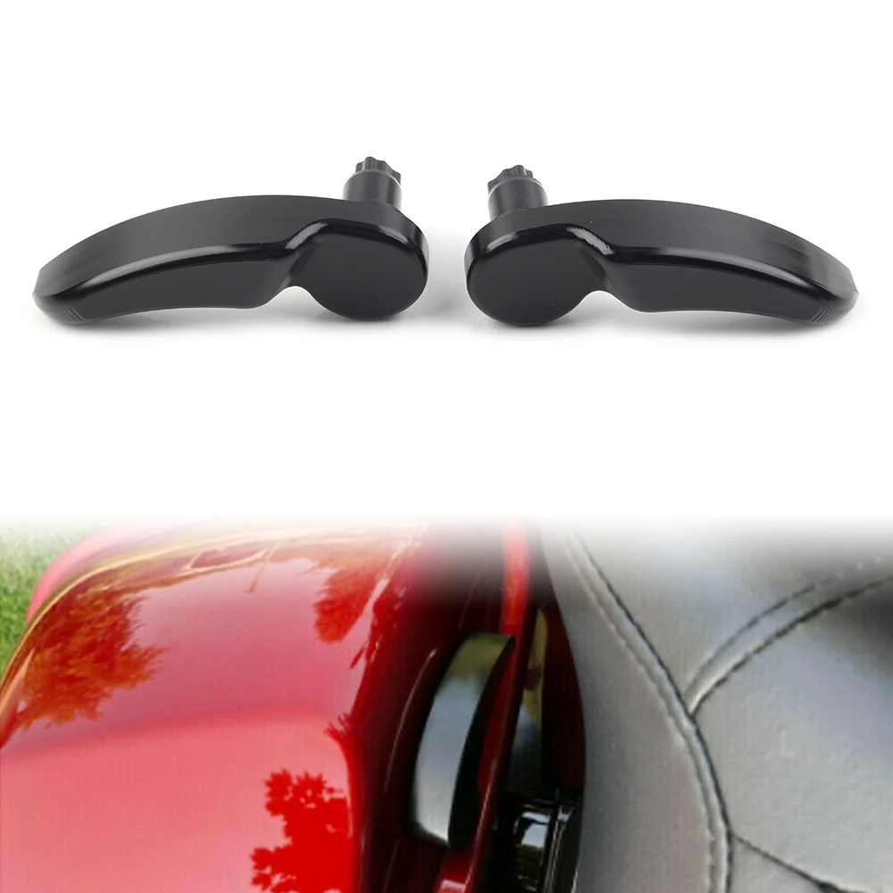

Black Motorcycle Hard Saddlebag Latch Lever Lid Lifter for Harley Touring Street Glide 2014-2022 Aluminum
