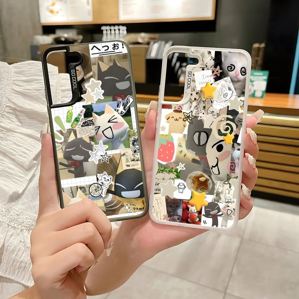 Милый чехол для телефона с рисунком Inoue Toro цветной серебристый модный Samsung S 22 23 24