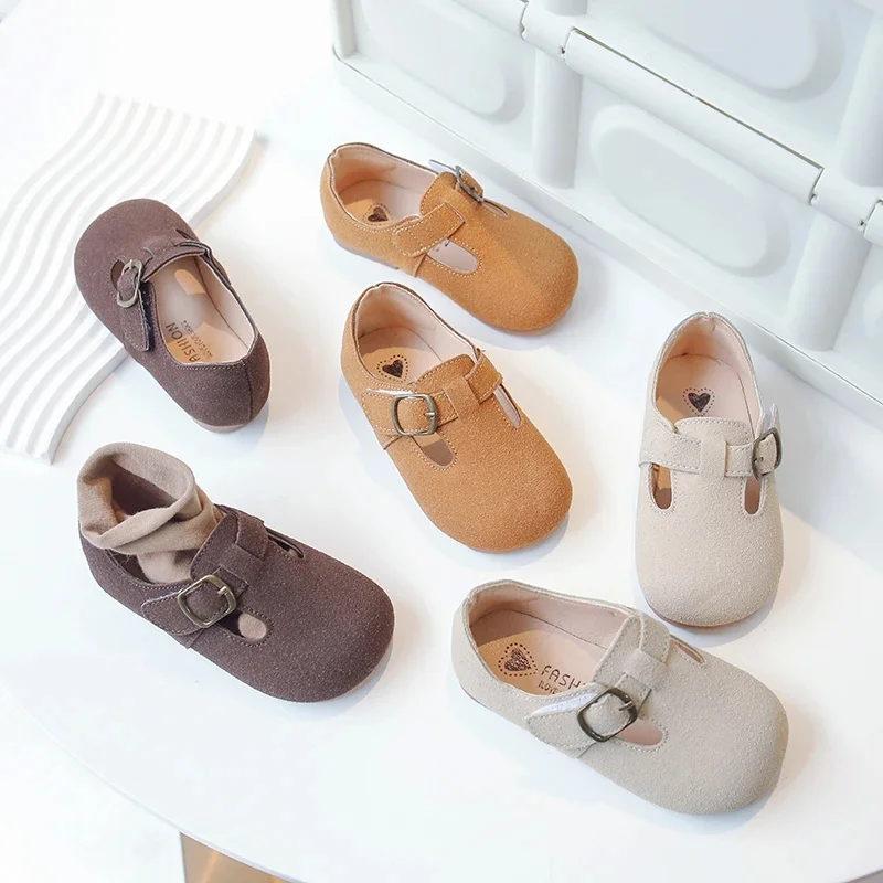 

Детская обувь в Корейском стиле, новинка осень-весна 2023, детская модная кожаная обувь в стиле ретро для мальчиков, британский стиль, простые Мокасины