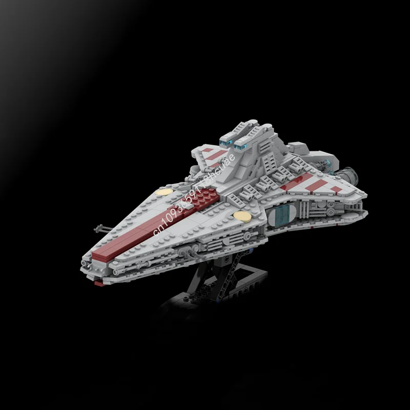 908 шт. Moc Space Wars Venator Class Republic Attack Cruiser Модель Строительные блоки Креативная сборка