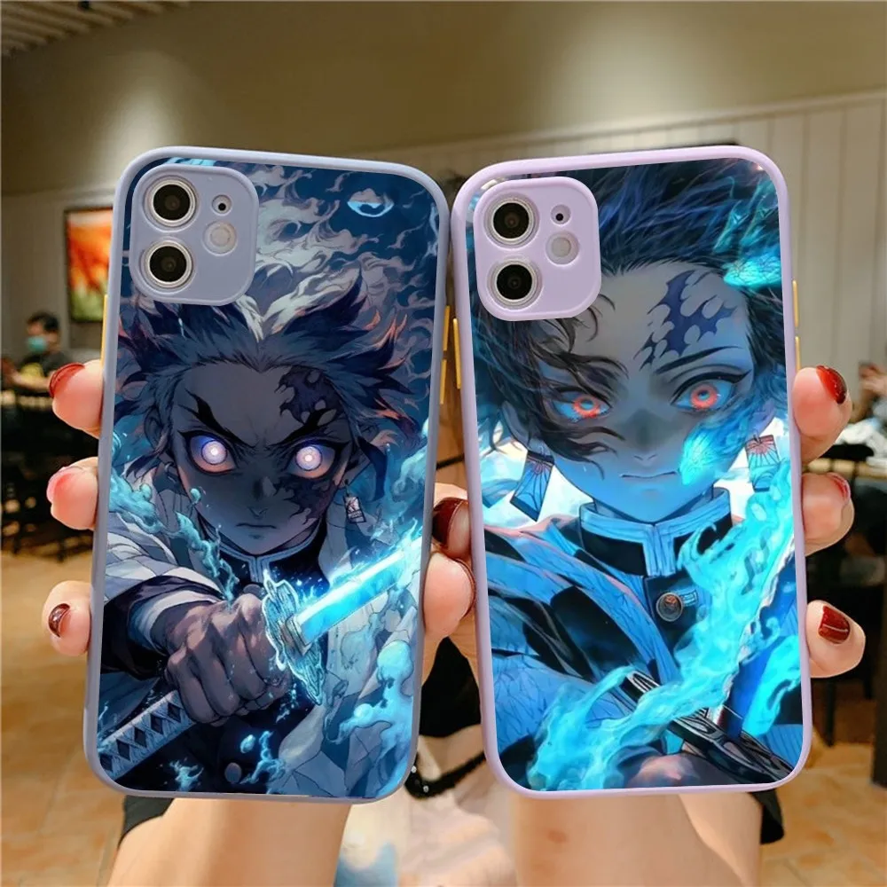 

Babaite Demon Slayer Glow Art Phone Case For IPhone 14 11 12 13 Mini Pro Max 8 7 Plus X XR XS MAX Translucent Matte Cover
