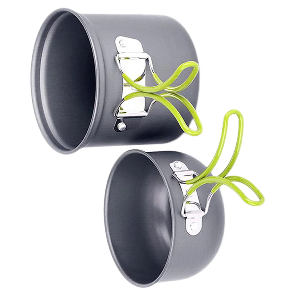 

Pot Set Cooking Camping Cookware Pan Aluminium Foldable Hiking Outdoor Backpacking Utensils Supplies Folding Camping equipment