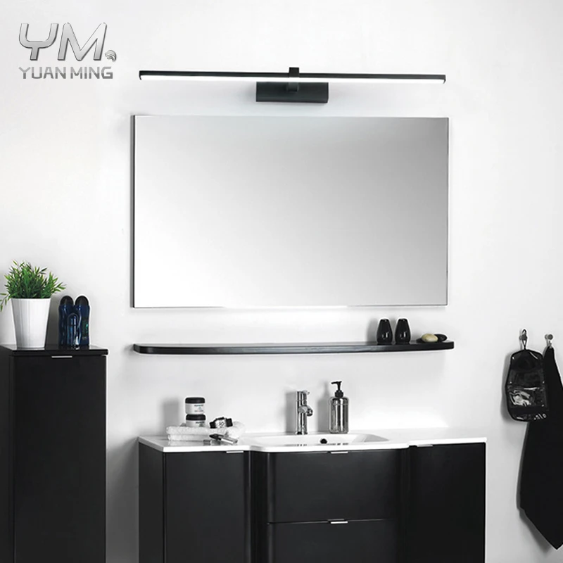 

Modern Led Wall Lamp 18W 100cm AC90-260V Wall Mounted Wall Light Fixture Bathroom Mirror Light Sconce Black White