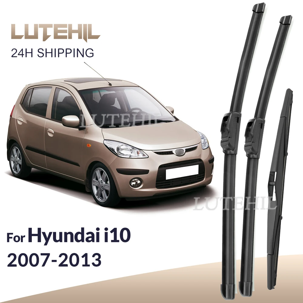 

Для Hyundai I10 MK 1 2007-2013 2008 2009 2010 стеклоочиститель передние и задние щетки стеклоочистителя лобовое стекло щетки для окон 22 "+ 16" + 12"