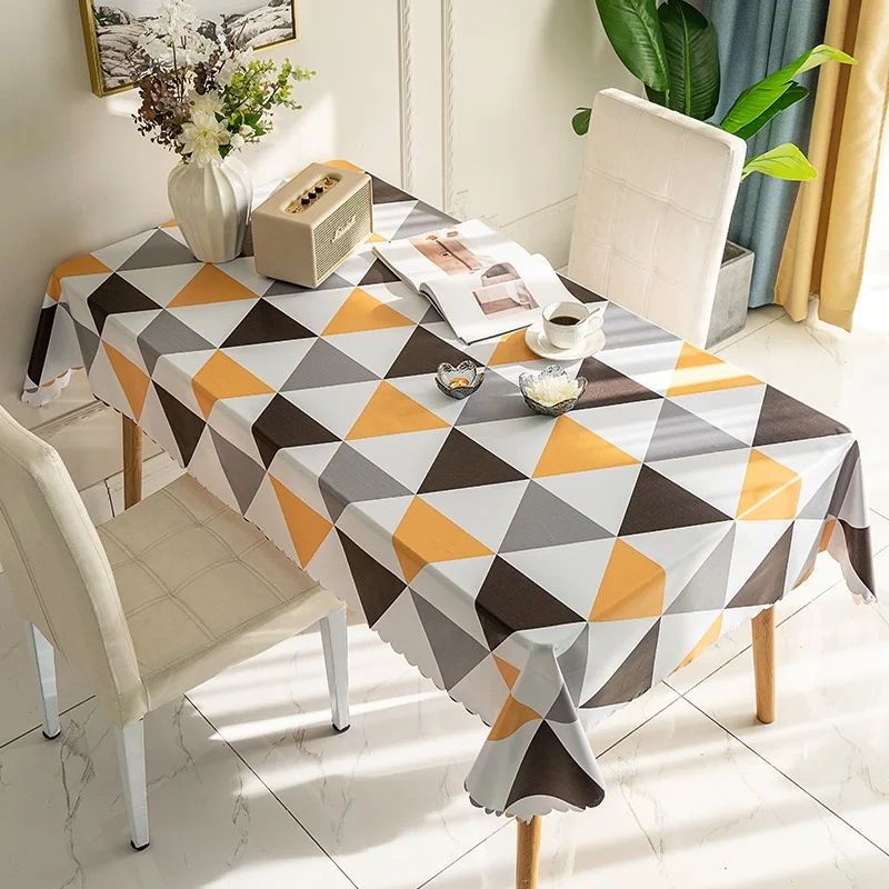 

Nordic PVC tablecloth waterproof, oil proof, and wash free decorative stall, homestay, hotel, restaurant, M5S3996