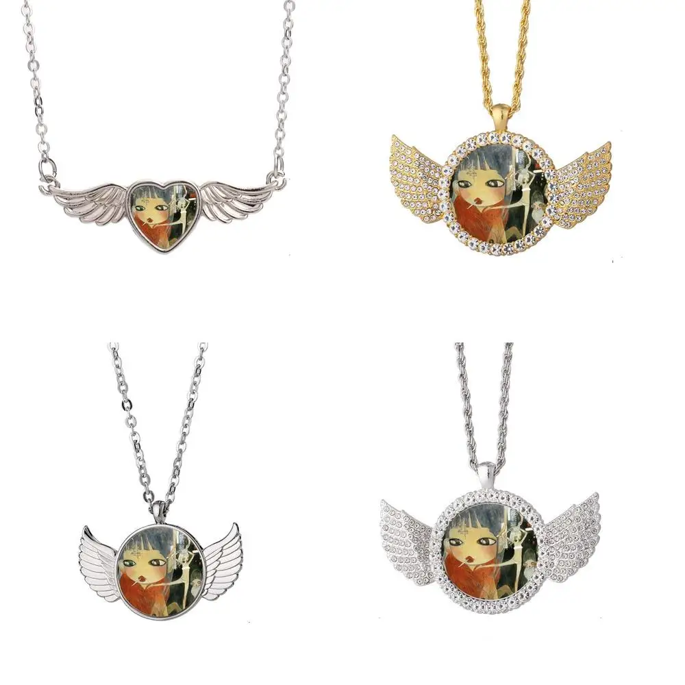 

Funny Aya Takano Graphics Shirt Xnq Angel Wing Necklace Beautiful Pendant Fashion Jewelry
