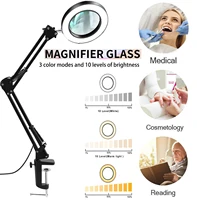 NEW Magnifying Glass With LED Lights Foldable Cosmetologist Magnifier Lamp 3 Dimming Modes for Reading Repair Crafts Close Work