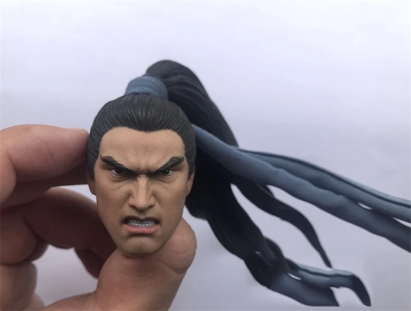 

For Sale 1/6 Male Romance of the Three Kingdoms Zhao Yun Head Sculpture Carving For 12inch Action Figures