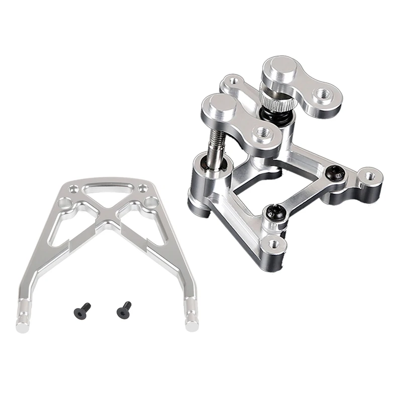 

2 Set RC Car Part: 1 Set Aluminum Alloy CNC Front Bumper Bracket & 1 Set CNC Metal Steering Wiper Arm Set