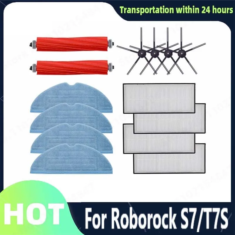 

ForXiaoMi Roborock S7 S70 S75 S7Max S7Max Main Roll Brush Mop Rag Hepa Filter Side Brush Vacuum Cleaner Spare Parts