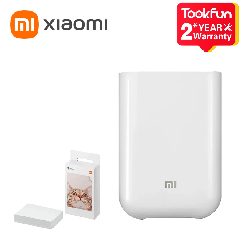

New Global Version Xiaomi Mi Portable Photo Printer Bluetooth 5.0 BLE ZINK Inkless Technology AR Video Printing .