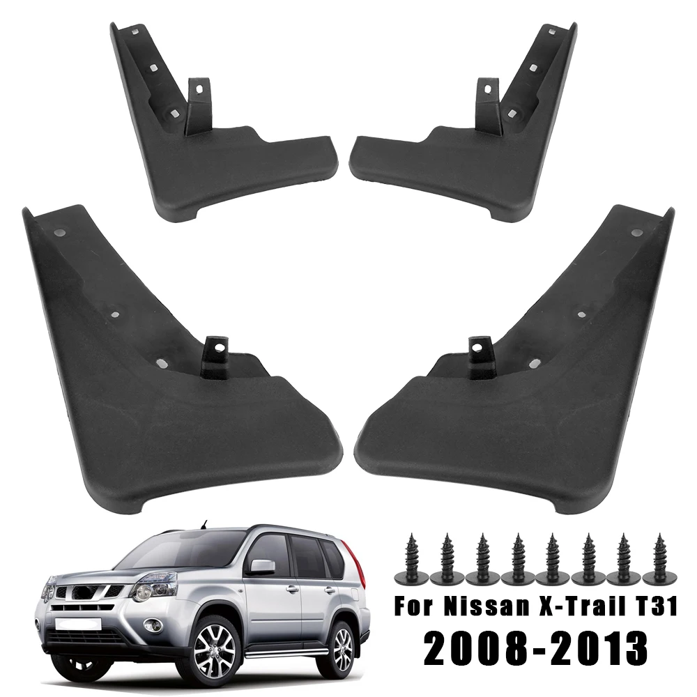 

4 шт./компл. передние и задние брызговики для Nissan X-Trail T31 2008 2009 2010 2011 2012 Брызговики устойчивые к царапинам