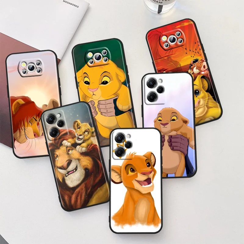 

The Lion King Anime For Xiaomi Poco X5 C55 C50 M5 M4 X4 X3 F3 GT NFC M3 C3 M2 F2 F1 X2 Pro Silicone Black Phone Case