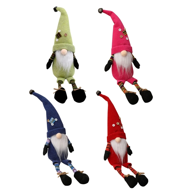 

Christmas Gnome Doll Long Leg Hat Dwarf Gnomes Plush Dolls Toy Ornament for Xmas Festival Dining Table Decoration Supplies