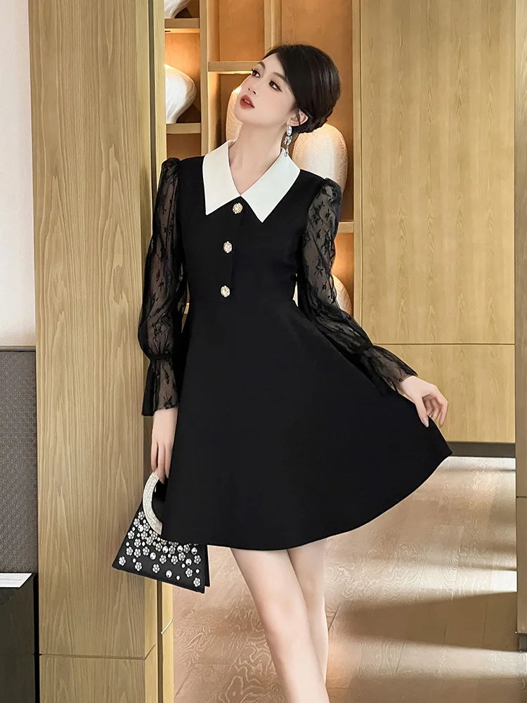 Весенний новый стиль женственное элегантное кукольное платье с кукольным