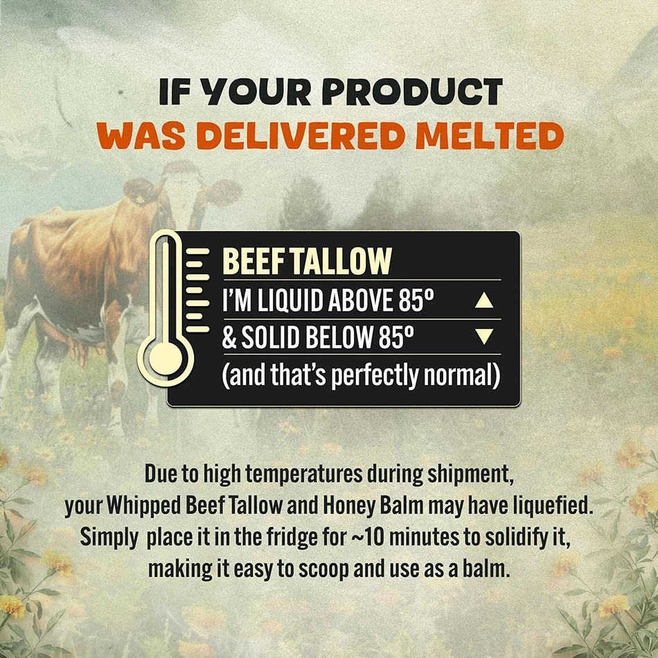 Фото Balsam Whipped Beef Tallow and Honey, крем для лица с отделкой травы, лосьон для тела и бальзам для губ, увлажняющий крем для всех типов кожи №2
