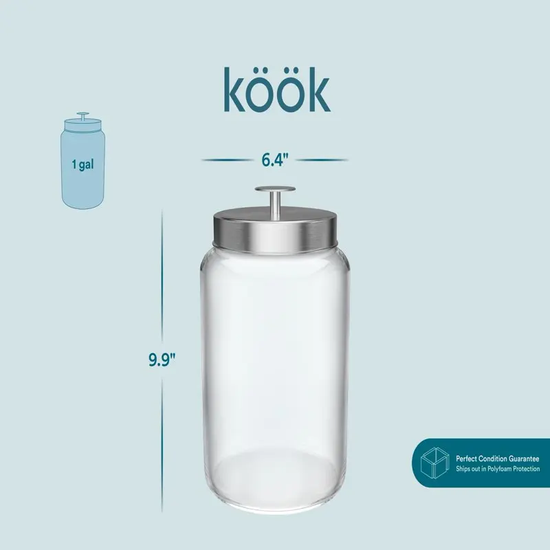 

Kitchen Storage Canisters, 3.7 Liters, Set of 2