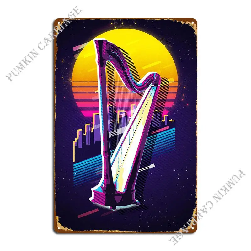 

Металлический плакат Harp с рисунком ржавчины