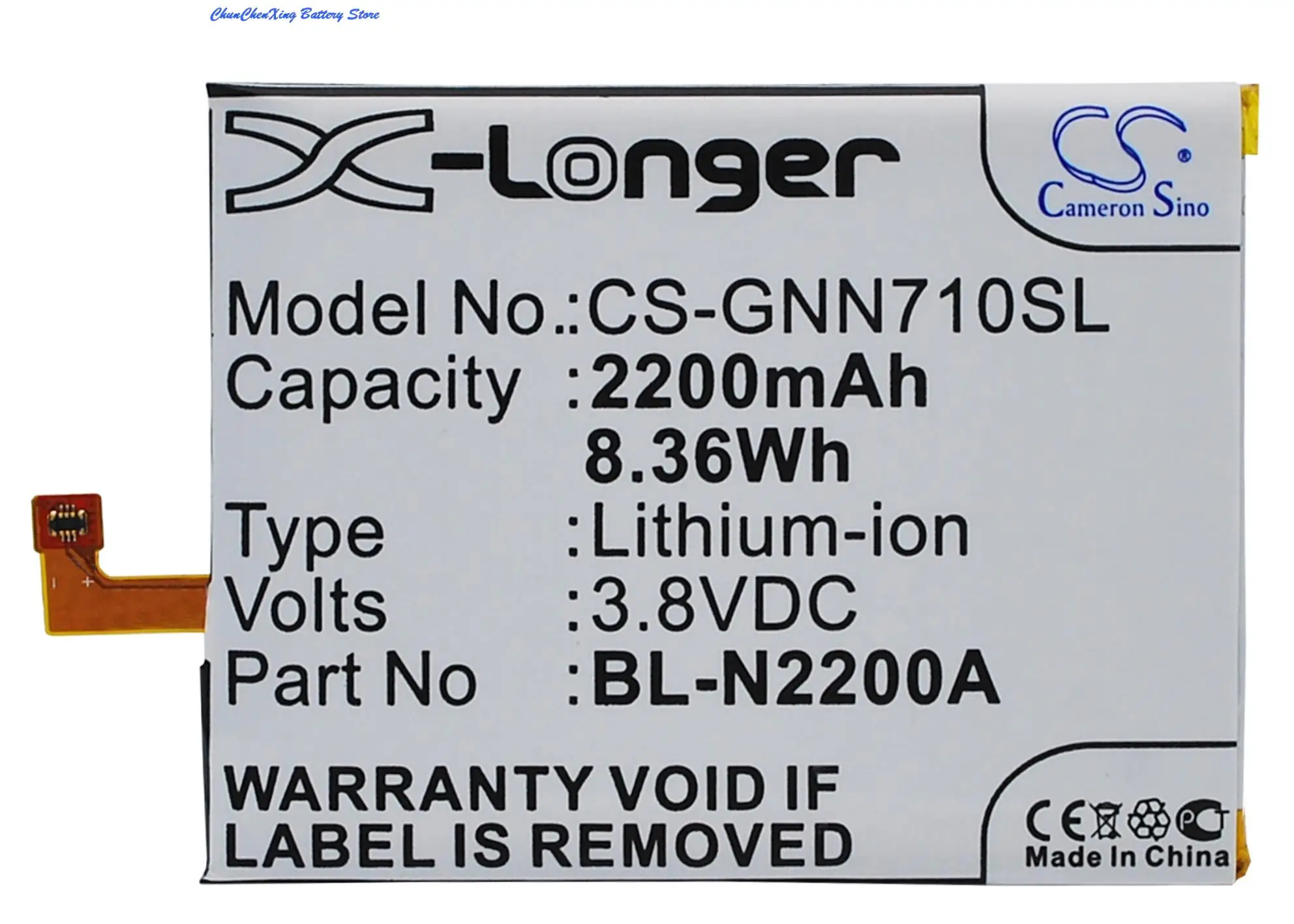 Cameron Sino 2200mAh Battery BL-N2200A for GIONEE E7 Mini