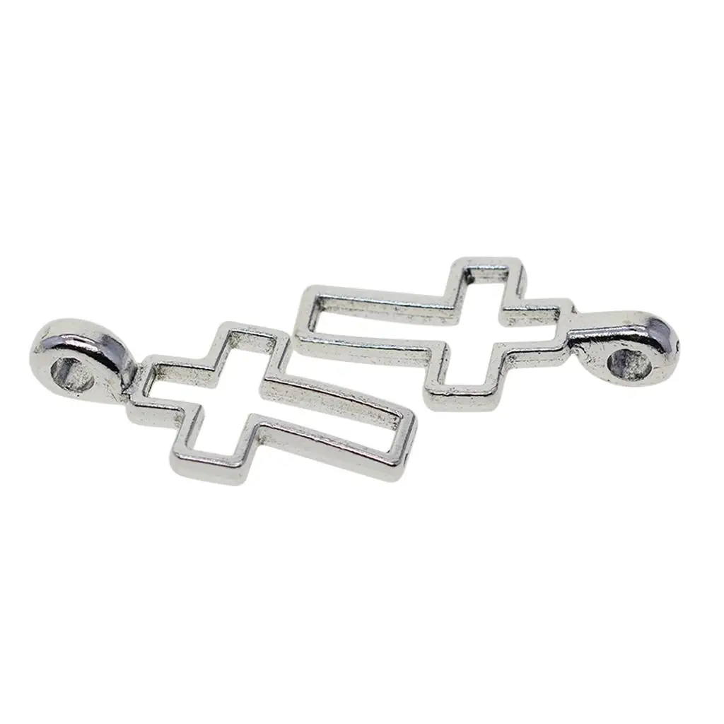 20 шт. лотки для подвесок в форме креста заготовки ободок кабошон настройки 38x20 мм