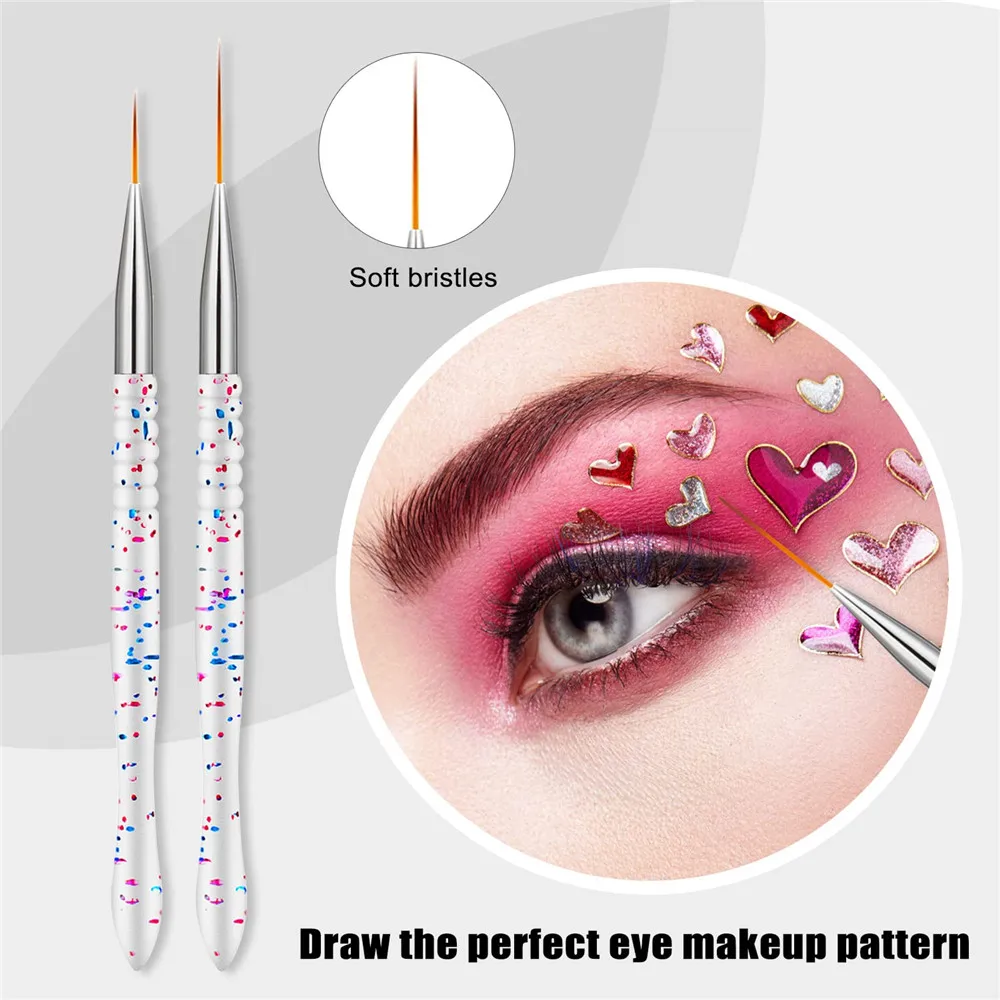 

EZONE 5pcs Paint Brush Fine Hook Line Pen Acrylic Rod Drawing Pen Painted Pen Nail Set Watercolor Different Size Painting Supply