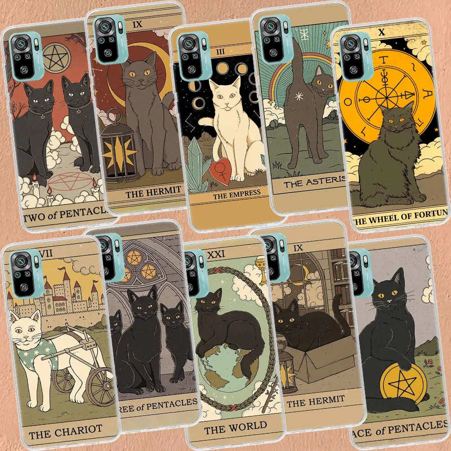 

The Empress Tarot Cat Art Print Phone Case For Xiaomi Redmi 10 9 Prime 8 7 6 10A 10C 10X 9A 9C 9T 8A 7A 6A S2 K20 K30 K40 Pro Ca