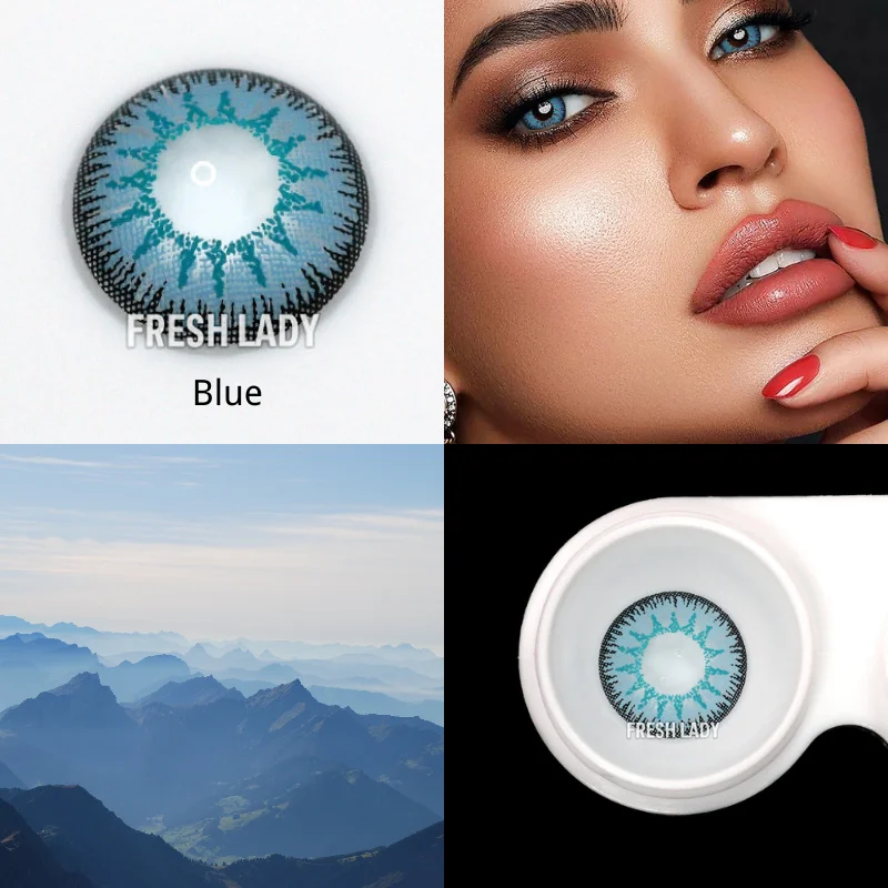 UYAAI Colorful Contact Lenses for Eyes Vika tricolor Series Colored lenses Eyes Color Eye Contacts Retail&Wholesale images - 6