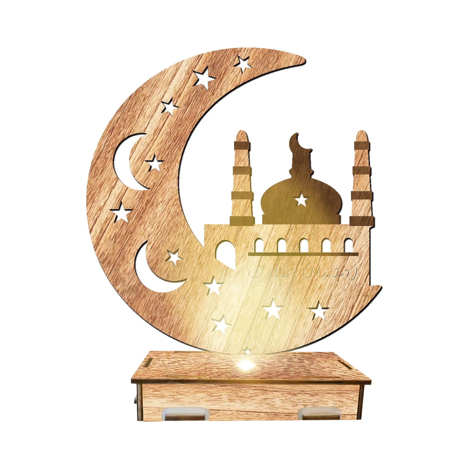 

Eid Mubarak, искусственные деревянные украшения, модель 2023, исламское мусульманское украшение Рамадан, украшение для стола, Eid Al Adha