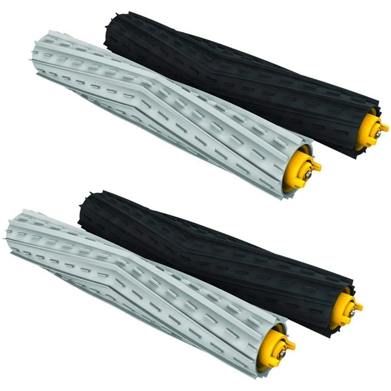 

2 Set Extractor Rollers Replacement For Irobot Roomba With 800 And 900. Rubber Central Brush Kit