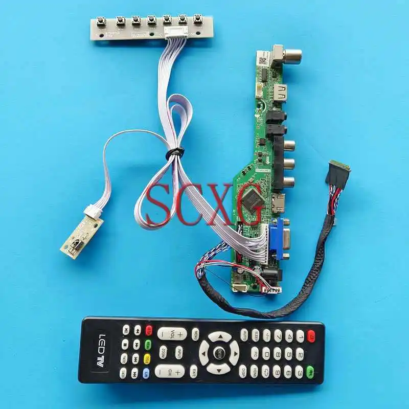 

TV Analog LCD Display Controller Board Fit LP145WH1 LTN145AT01 DIY Kit HDMI-Compatible LVDS 40-Pin 14.5" VGA USB RF 1366*768