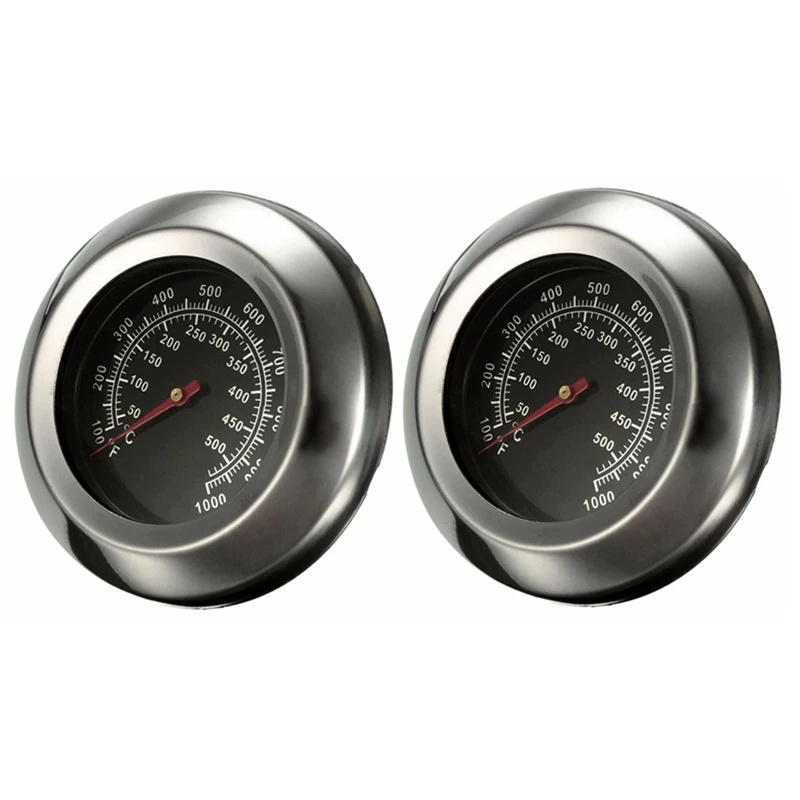 

2X Dia 3Inch Degrees Celsius/Fahrenheit 50-500Degrees Celsius Roast Barbecue BBQ Pit Smoker Grill Thermometer Temp Gauge