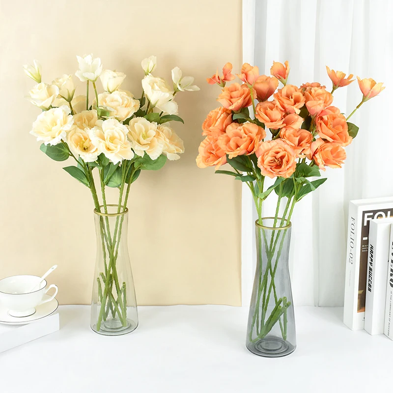 

Artificial Platycodon Flower Bridesmaid Bridal Bouquets Flower Arrangement Wedding Home Garen Decoration Silk Fake Flowers 1Pcs