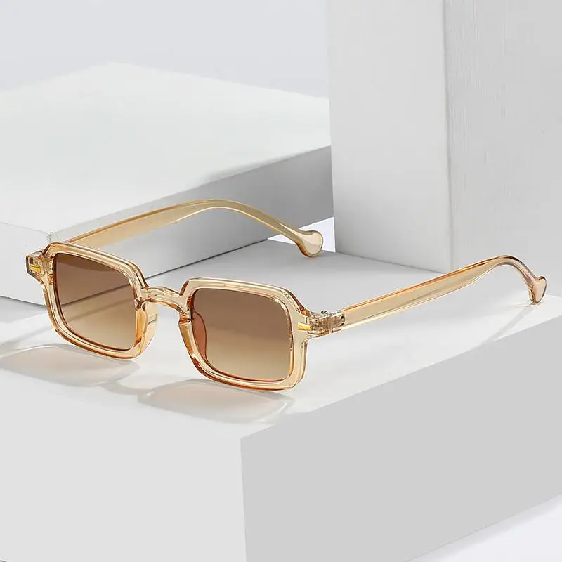 

Fashion Leopard Blue Eyewear UV400 Women Shades Men Sun Glasses Square Sunglasses Rivets Decoration