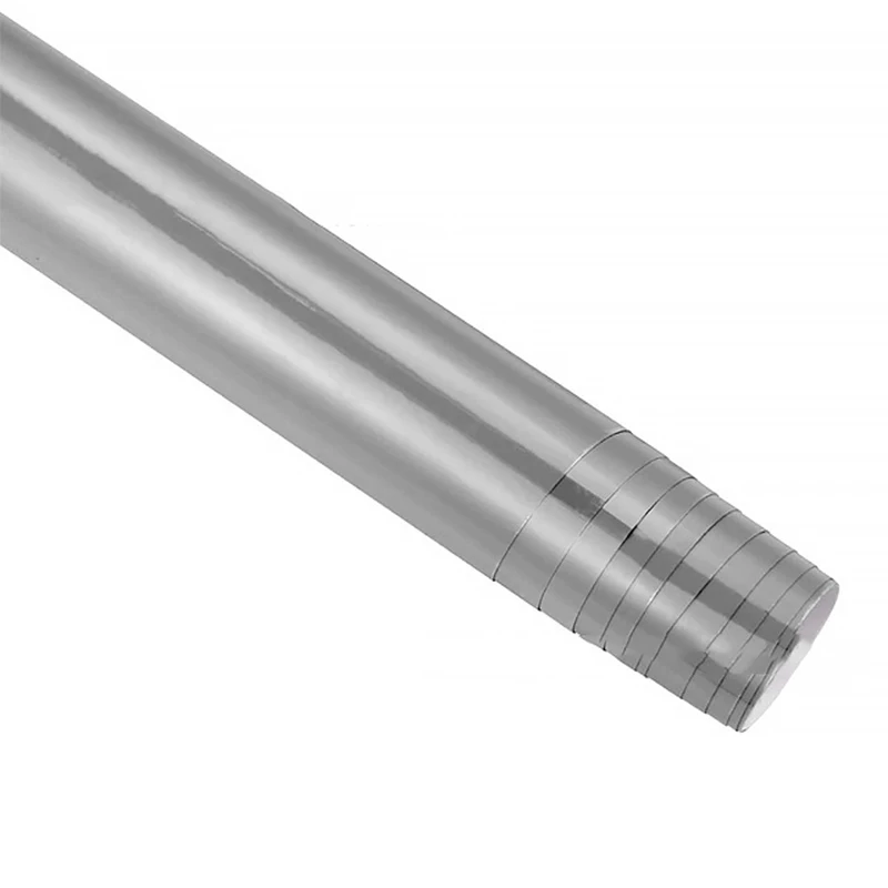 Блестящая серебряная виниловая пленка 20 см x 150 наклейка рулон листа с воздушными