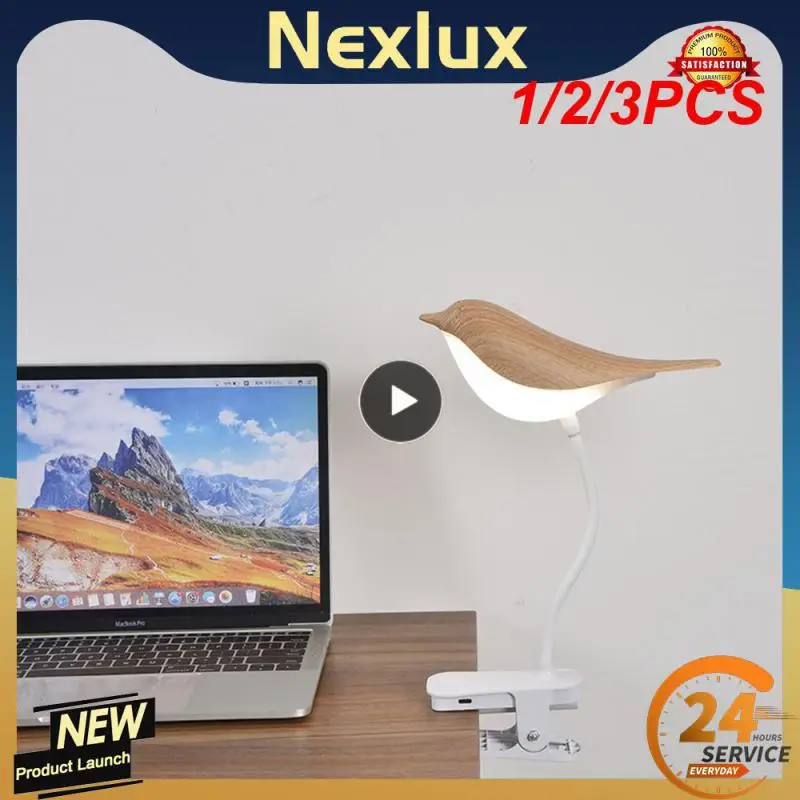 

1/2/3PCS Desk Lamp Foldable Dimmable Touch Table Lamp with Clip USB Powered Table Light Night Light Touch Dimming Bird Reading