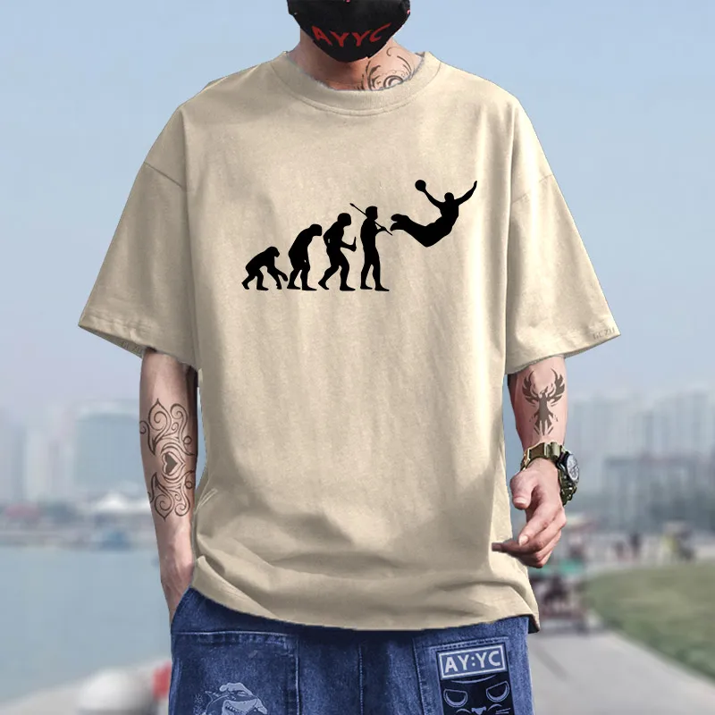 

Funny Basketball Evolution T Shirt Men Cotton O Neck Funny T-shirts Man Clothing High Street Camiseta Basic Tops