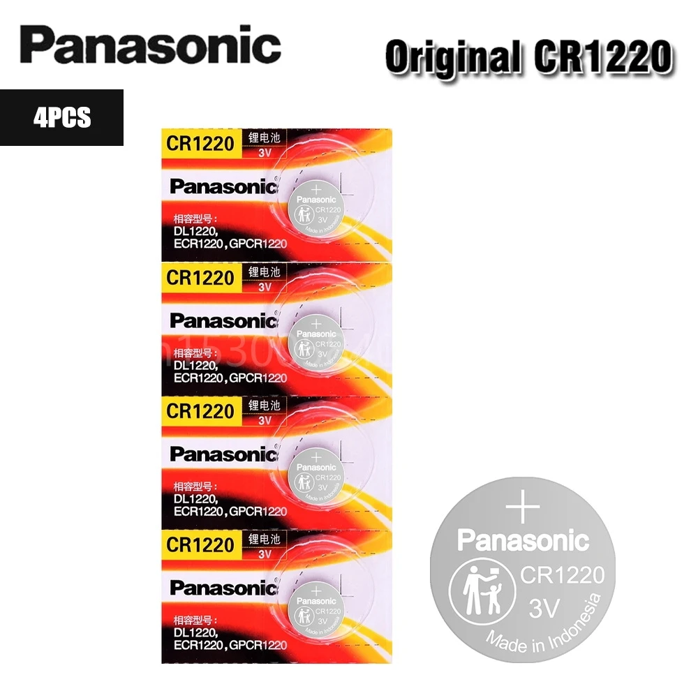 4 шт./лот Panasonic 100% оригинальная CR1220 Кнопочная батарея для часов автомобильный
